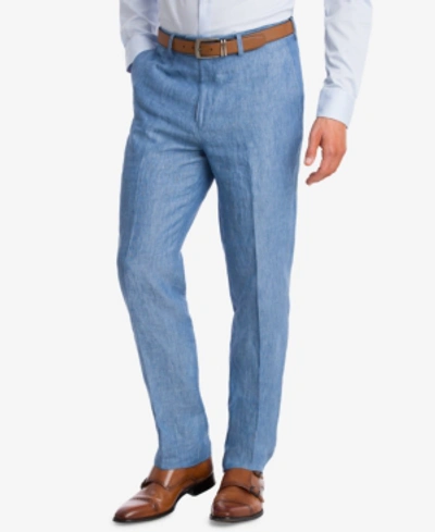 Bar Iii Men's Slim-fit Linen Suit Pants, Created For Macy's In Blue