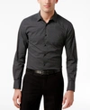 INC INTERNATIONAL CONCEPTS INC MEN'S MICRO-SQUARE SLIMFIT STRETCH SHIRT, CREATED FOR MACY'S
