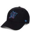 47 Brand Miami Marlins On-field Replica Clean Up Cap In Black