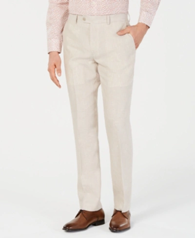 Bar Iii Men's Slim-fit Linen Suit Pants, Created For Macy's In Tan