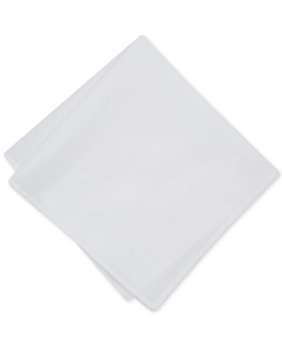 Bar Iii Men's Tonal Open Texture Pocket Square, Created For Macy's In White
