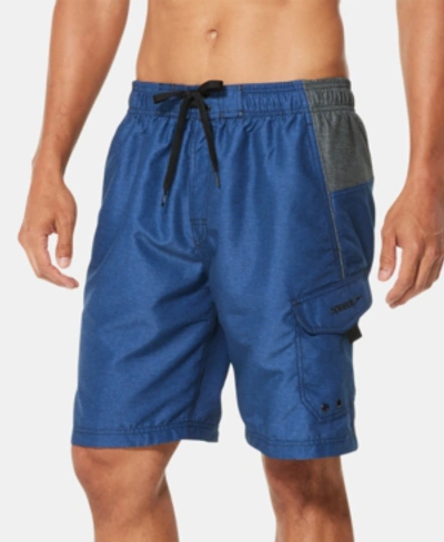 Speedo Men's Marina Sport Vaporplus 9" Swim Trunks In Blue Heather