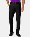 Haggar Men's Cool 18 Pro Slim-fit 4-way Stretch Moisture-wicking Non-iron Dress Pants In Black