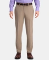 Haggar Men's Cool 18 Pro Slim-fit 4-way Stretch Moisture-wicking Non-iron Dress Pants In Tan