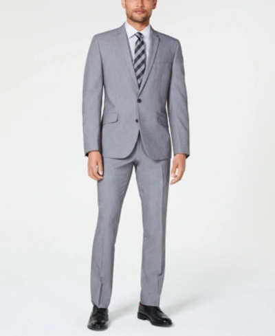 Billy London Men's Slim-fit Performance Stretch Suits In Light Grey