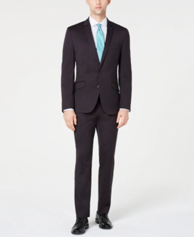 Billy London Men's Slim-fit Performance Stretch Suits In Slate Grey