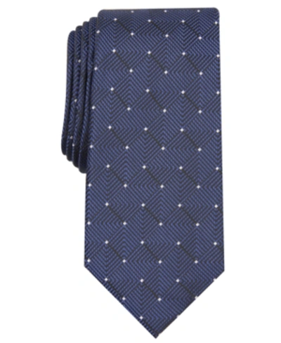 Alfani Men's Geometric Dot Tie, Created For Macy's In Navy