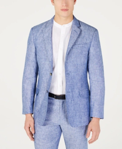 Tasso Elba Men's 100% Linen 2-button Blazer, Created For Macy's In