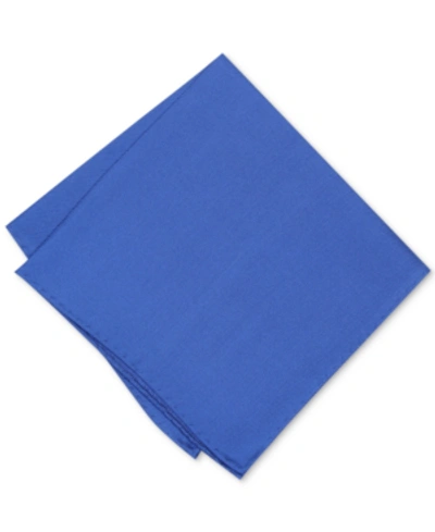 Alfani Men's Solid Pocket Square, Created For Macy's In Cobalt