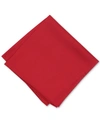 Alfani Men's Solid Pocket Square, Created For Macy's In Red