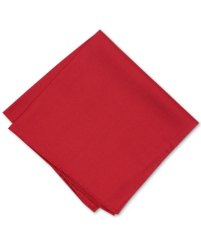 Alfani Men's Solid Pocket Square, Created For Macy's In Red