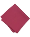 Alfani Men's Solid Pocket Square, Created For Macy's In Burgundy