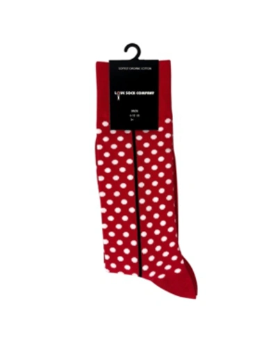 Love Sock Company Men's Dress Socks - Red Line