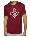 La Pop Art Mens Premium Blend Word Art T-shirt - When The Saints Go Marching In In Burgundy