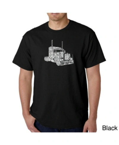La Pop Art Mens Word Art T-shirt - Keep On Truckin In Black