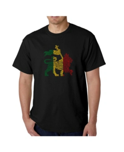 La Pop Art Mens Word Art T-shirt , One Love In Black