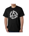 La Pop Art Mens Word Art T-shirt - Record Adapter In Black