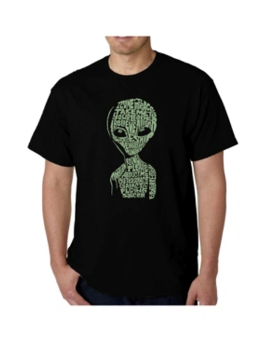 La Pop Art Mens Word Art T-shirt - Area 51 In Black