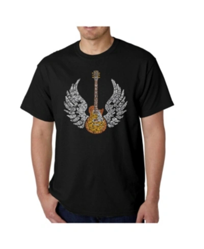 La Pop Art Mens Word Art T-shirt - Lyrics To Freebird In Black