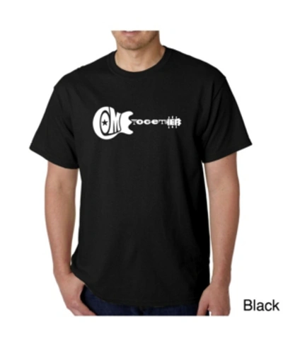 La Pop Art Mens Word Art T-shirt - Come Together In Black