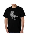 La Pop Art Mens Premium Blend Word Art T-shirt - Dinosaur In Black