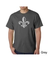 La Pop Art Mens Word Art T-shirt - When The Saints Go Marching In In Gray