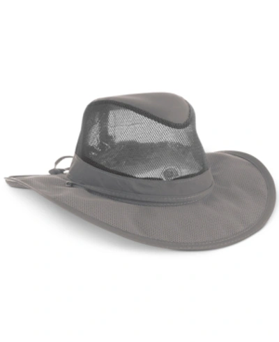 Dorfman Pacific Supplex Mesh Safari Hat In Char