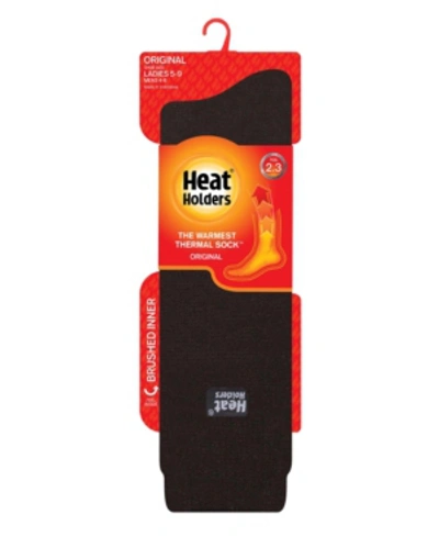 Heat Holders Women's Original Long Solid Thermal Socks In Black