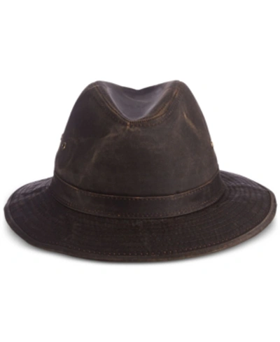 Dorfman Pacific Men's Weathered Safari Hat In Brown