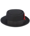 SCALA MEN'S WOOL PORK PIE HAT