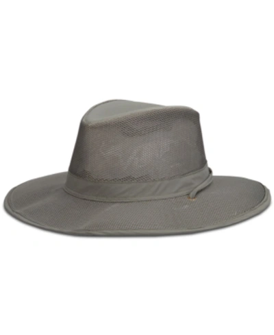 Dorfman Pacific Men's Mesh Safari Hat In Khaki