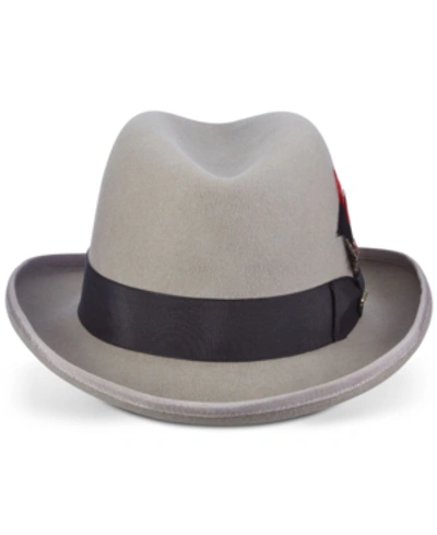 Scala Men's Wool Homburg Hat In Light Grey