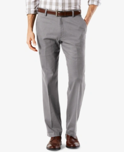 Dockers Men's Easy Straight Fit Khaki Stretch Pants In Grey