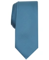 ALFANI MEN'S SOLID TEXTURE SLIM TIE, CREATED FOR MACY'S