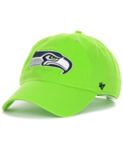 47 Brand Seattle Seahawks Clean Up Cap In Lime
