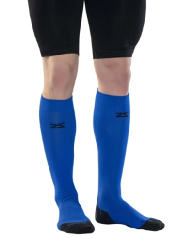 Zensah Tech Compression Socks In Medium Blue
