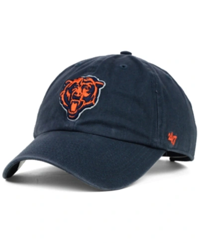 47 Brand Chicago Bears Clean Up Cap In Navy