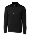 Cutter & Buck Adapt Eco Knit Stretch Recycled Mens Big And Tall Quarter Zip Pullover Jacket In Black