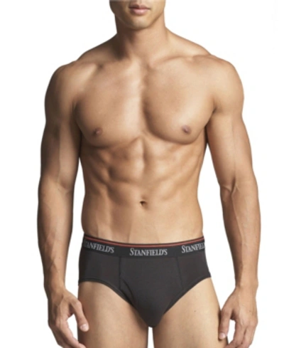 Stanfield's Cotton Stretch Men's 3 Pack Brief Underwear In Black