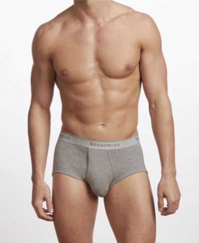 Stanfield's Premium Cotton Men's 3 Pack Brief Underwear, Plus In Heather Gr
