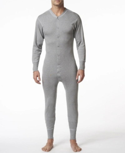 Stanfield's Men's Cotton Long Sleeve Onesie Combination In Heather Gr