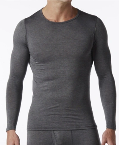 Stanfield's Heatfx Men's Lightweight Jersey Thermal Long Sleeve Shirt In Charcoal