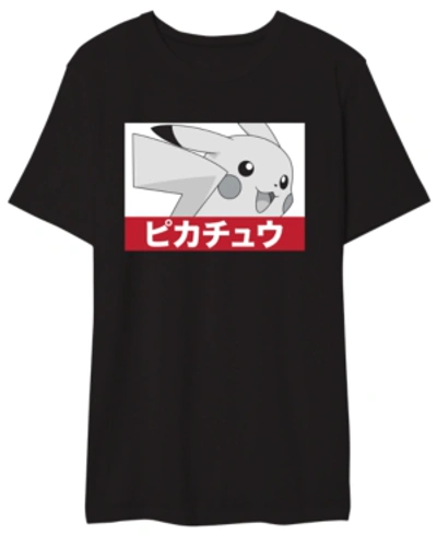 Hybrid Pokemon Men's Greyscale Pikachu Tee In Black