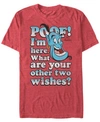 DISNEY PRINCESS DISNEY MEN'S ALADDIN POOF WHAT ARE YOUR WISHES SHORT SLEEVE T-SHIRT
