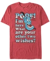 Disney Princess Disney Men's Aladdin Poof What Are Your Wishes Short Sleeve T-shirt In Red Heathe