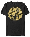 Tinkerbell Disney Men's Peter Pan Hook Moon Collage Short Sleeve T-shirt In Black