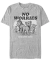 LION KING DISNEY MEN'S THE LION KING NO WORRIES GROUP SHOT SHORT SLEEVE T-SHIRT