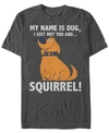 UP DISNEY PIXAR MEN'S UP MY NAME IS DUG SQUIRREL SHORT SLEEVE T-SHIRT