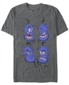 Disney Princess Disney Men's Aladdin Genie Expressions Short Sleeve T-shirt In Charcoal H