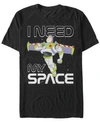 Toy Story Disney Pixar Men's  Buzz Need Space Short Sleeve T-shirt In Black